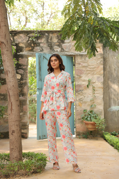 Plum peony cotton co-ord set