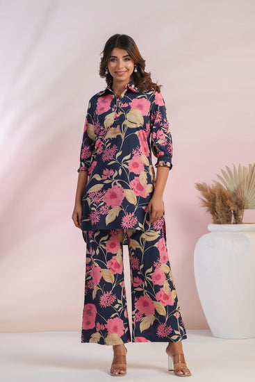 Buy online Floral Top Pants Set from western wear for Women by