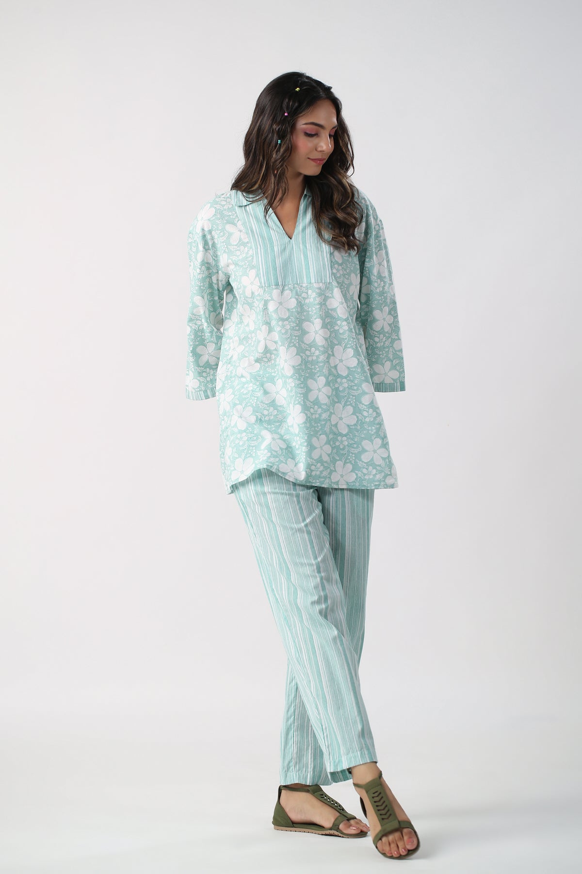 Lily Grace Cotton Loungewear Top Set