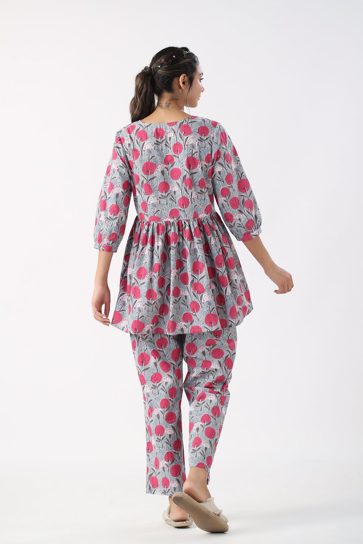 Garden Gala Cotton Loungewear Top Set