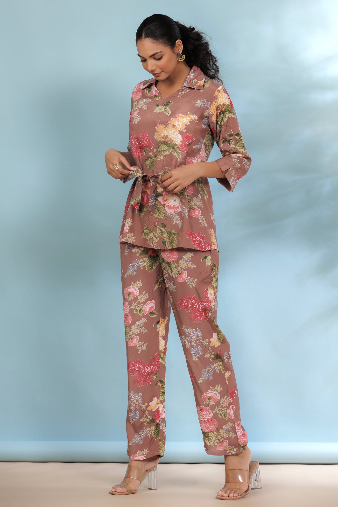 Bouquet on Rogue Russian Silk Co-ord Set