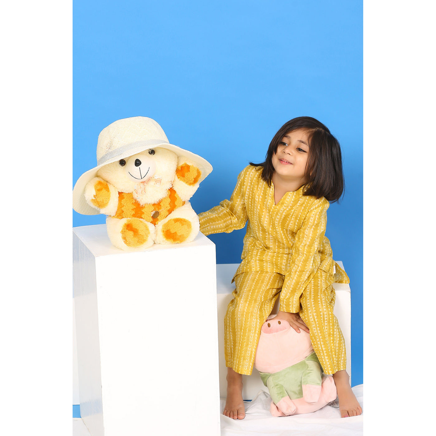 Shibori on Yellow Kids Loungewear Set