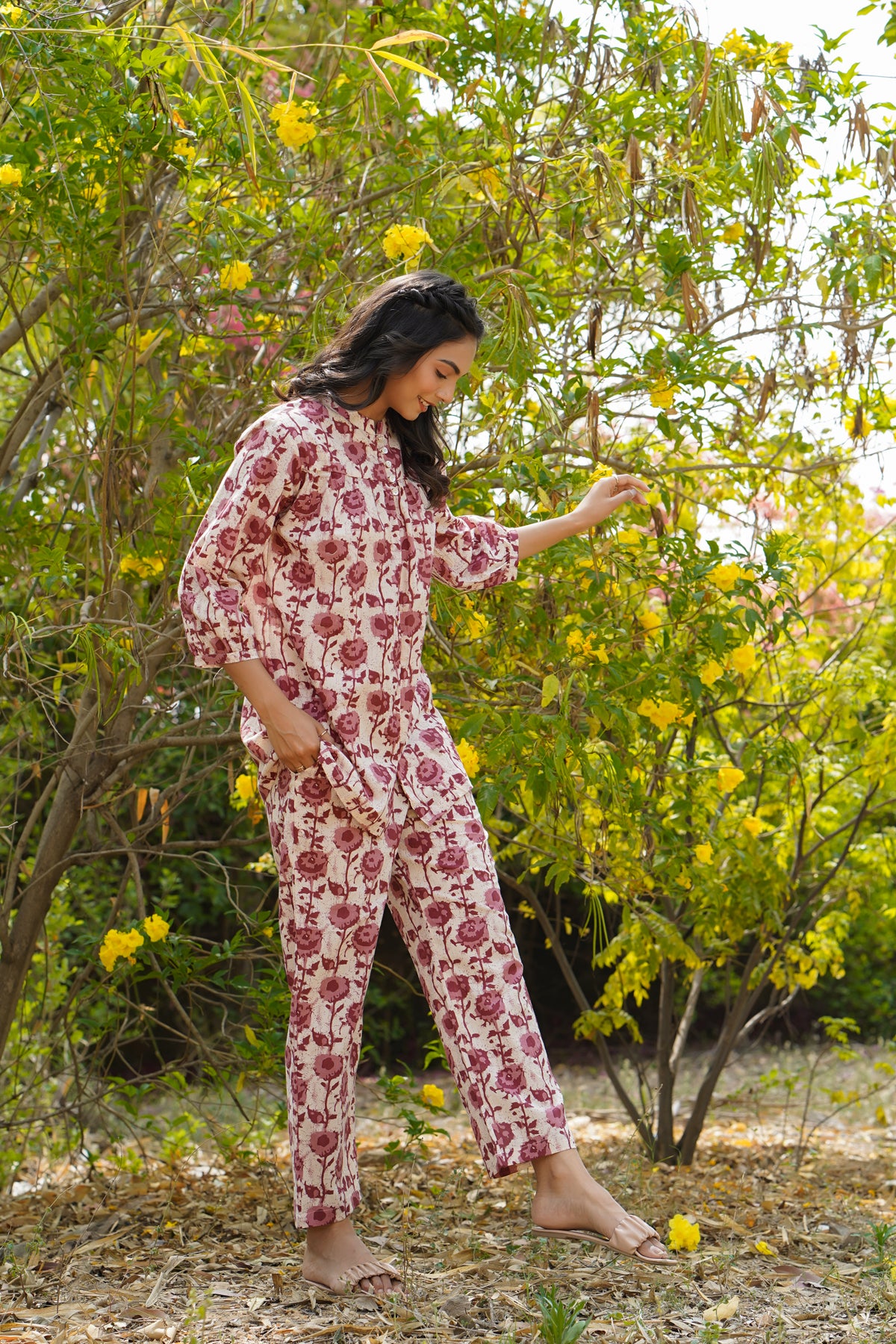 Floral Twines on off white Loungewear Set