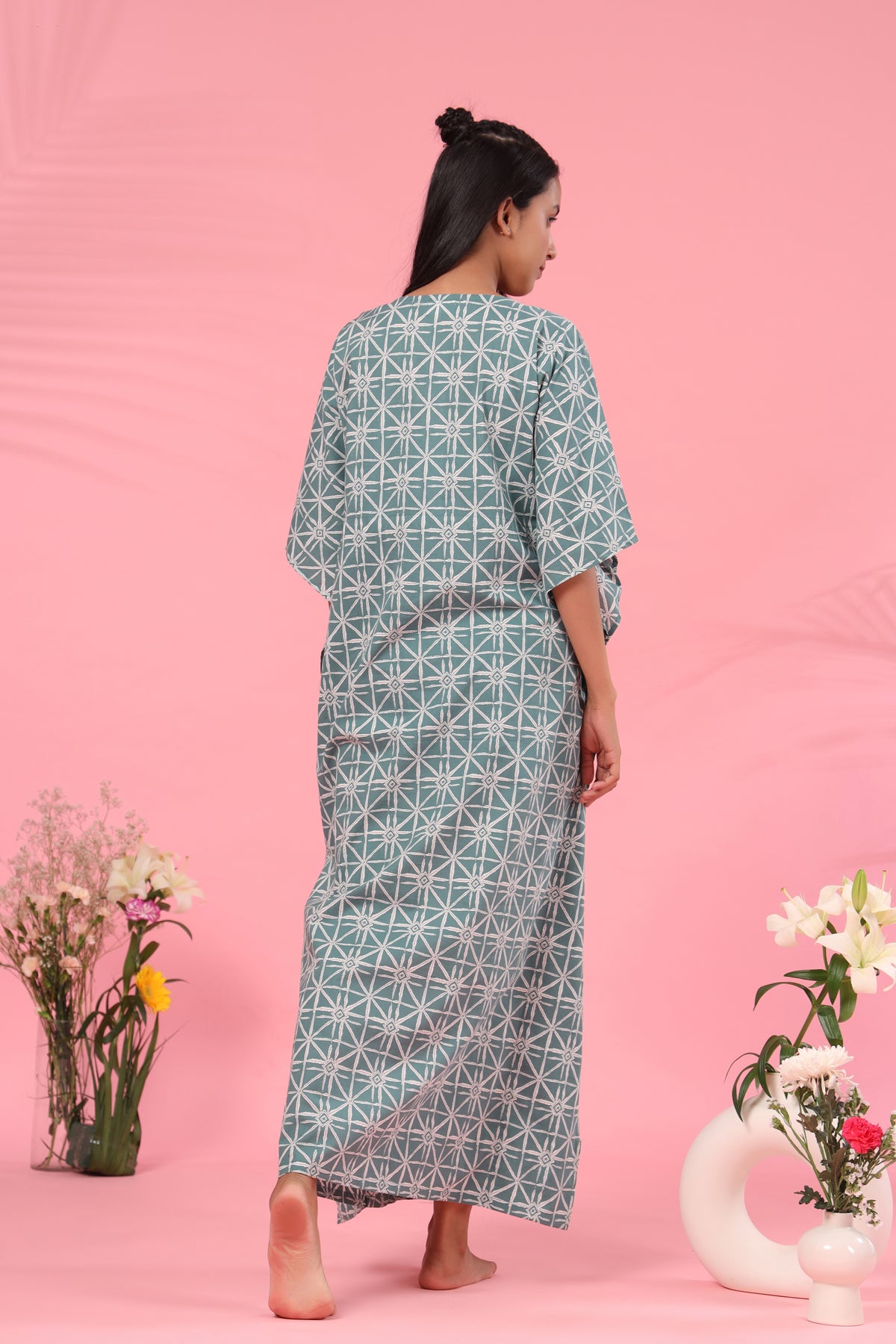 Geometrical Patterns on Blue Kaftan