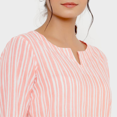 Vertical Stripes On Pink loungewear