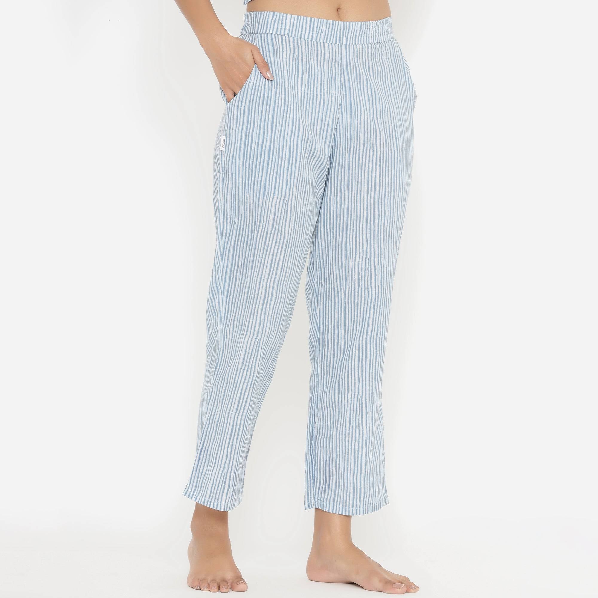 Blue Strokes on White Loungewear