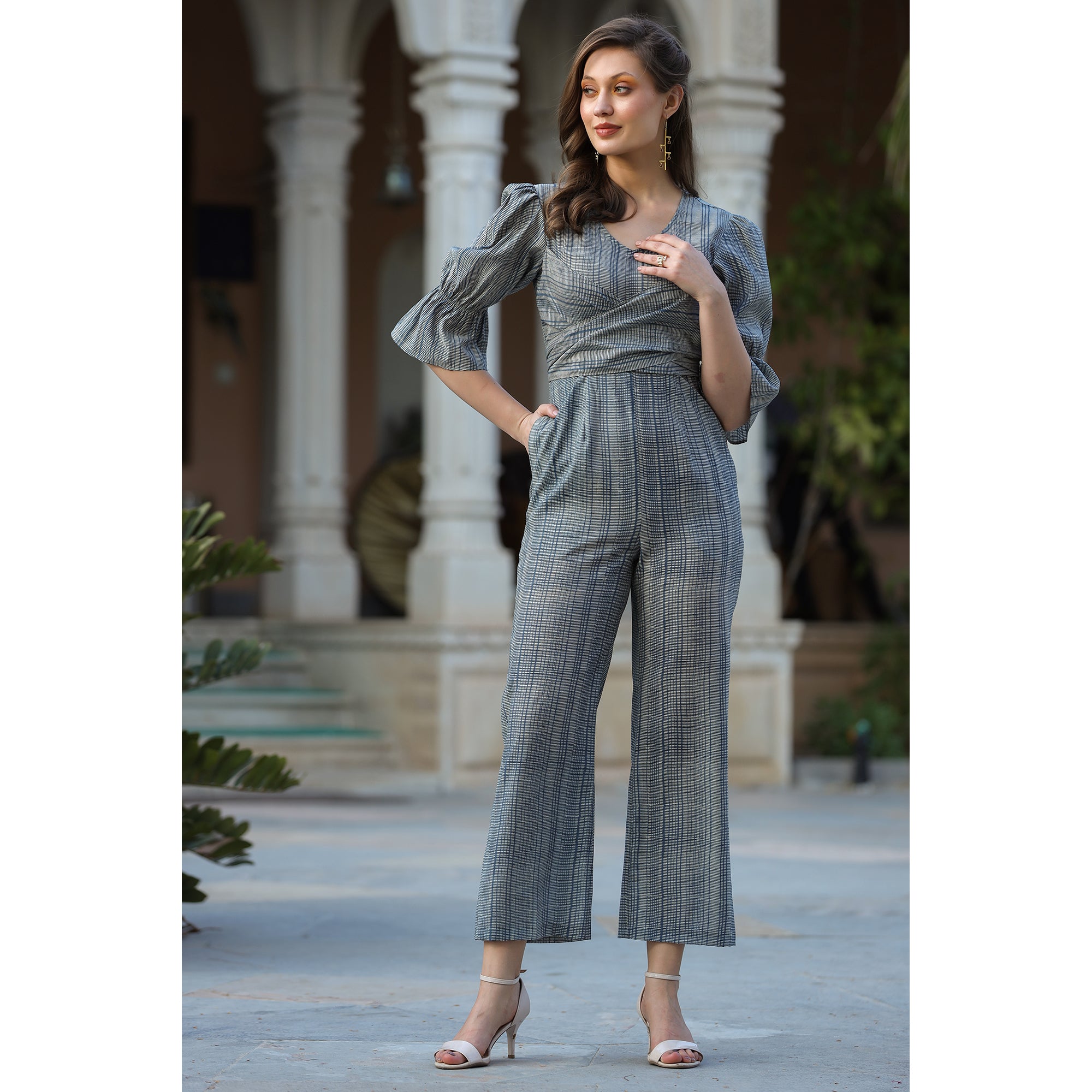 Elegante on Russian Silk Backtieup Jumpsuit