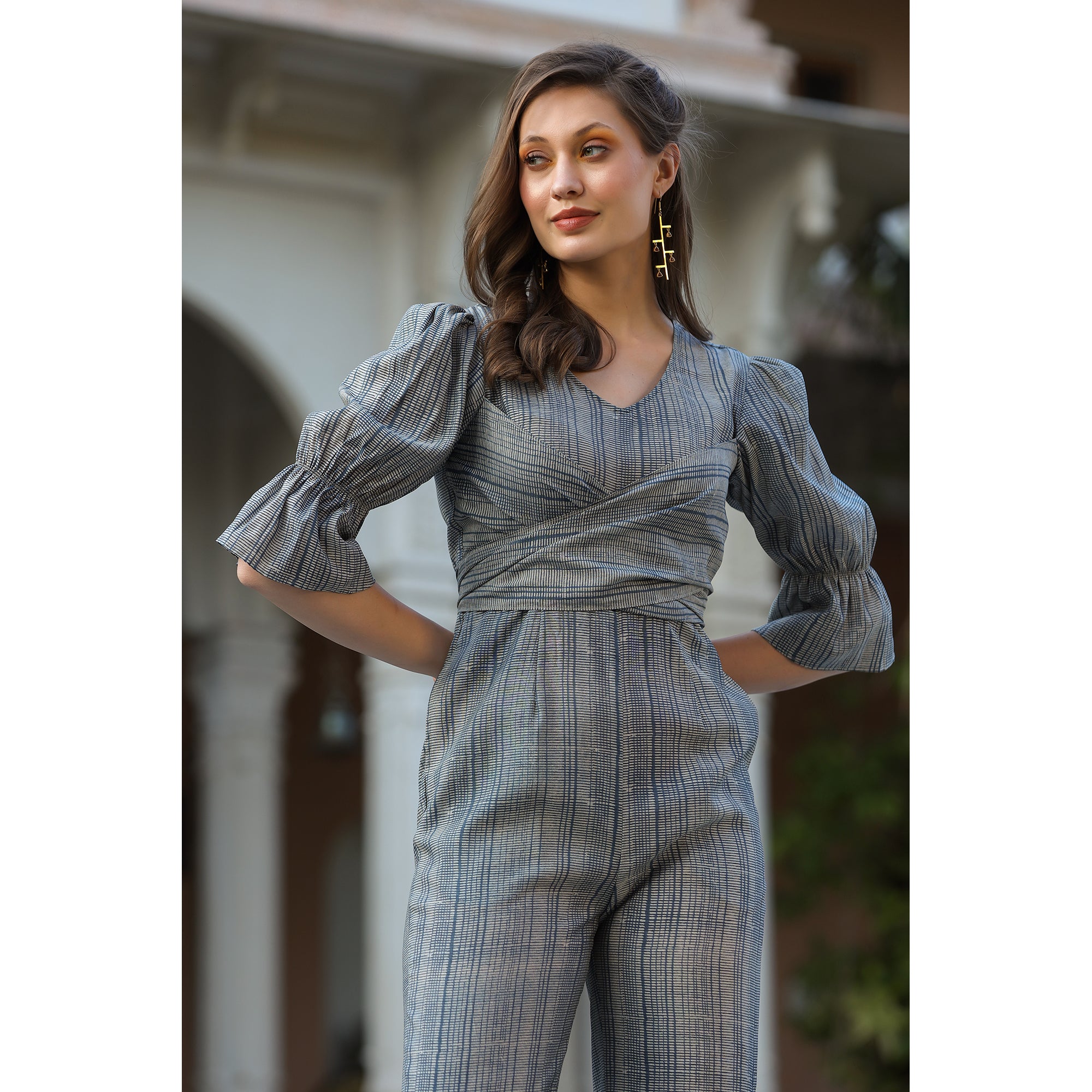 Elegante on Russian Silk Backtieup Jumpsuit