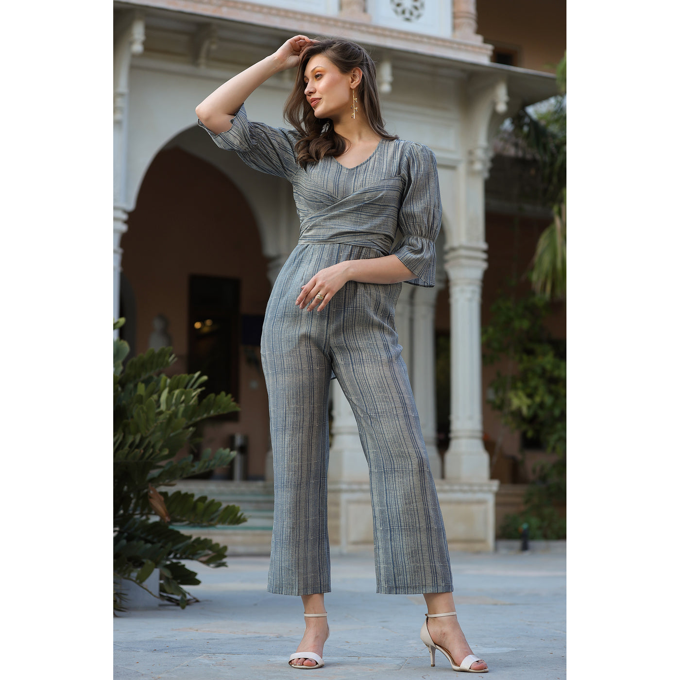 Elegante on Russian Silk Backtieup Jumpsuit