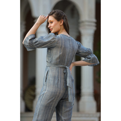 Elegante on Russian Silk Backtieup Jumpsuit