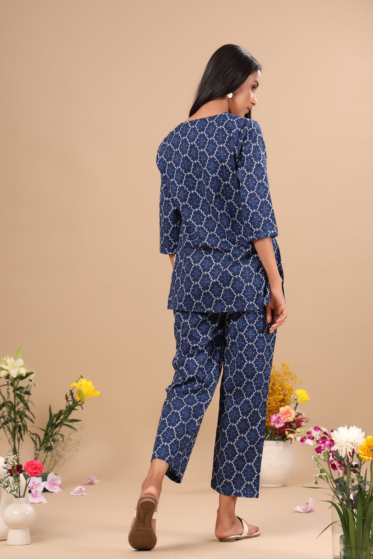 Paradise on Blue Loungewear Top Set