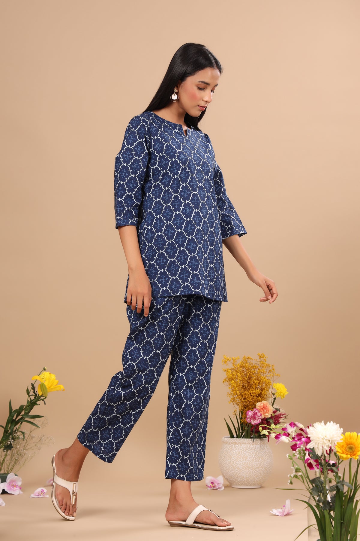 Paradise on Blue Loungewear Top Set