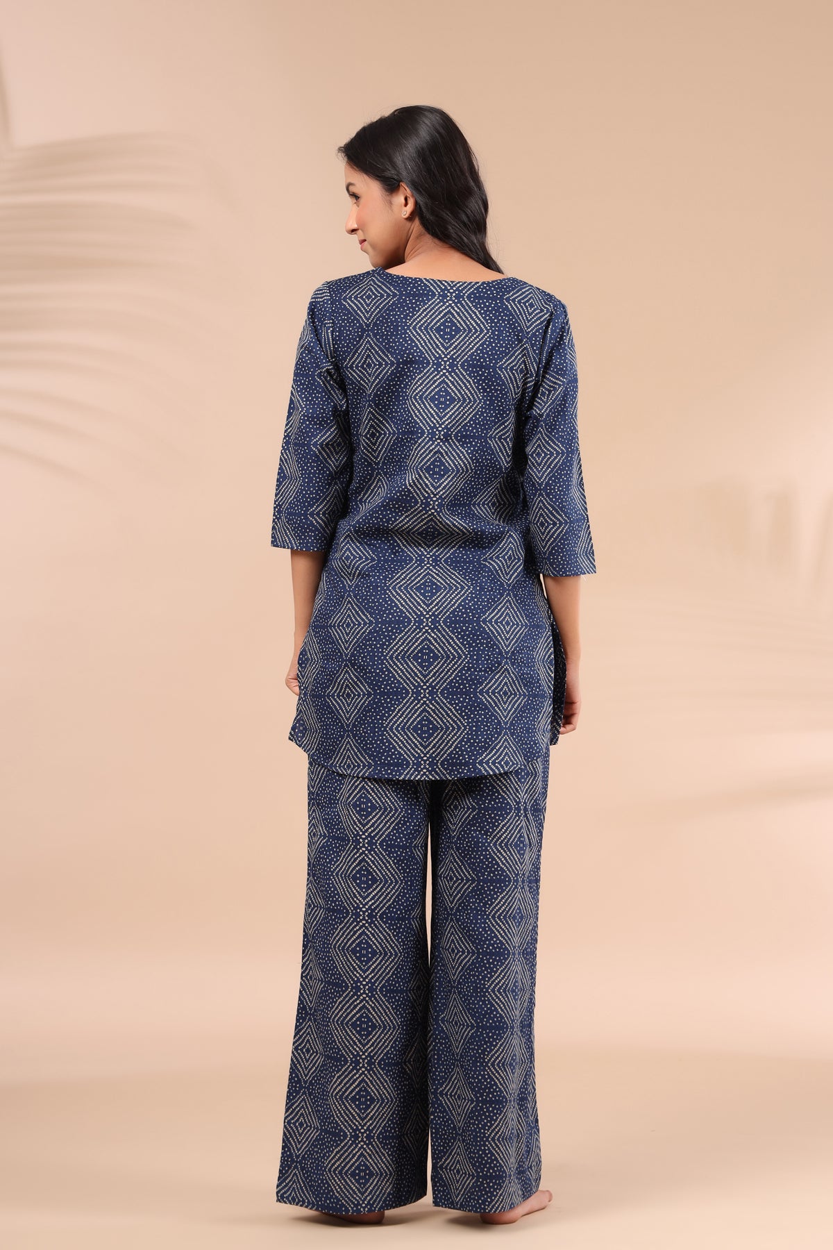 Zig-Zag Bhandani on Indigo Loungewear