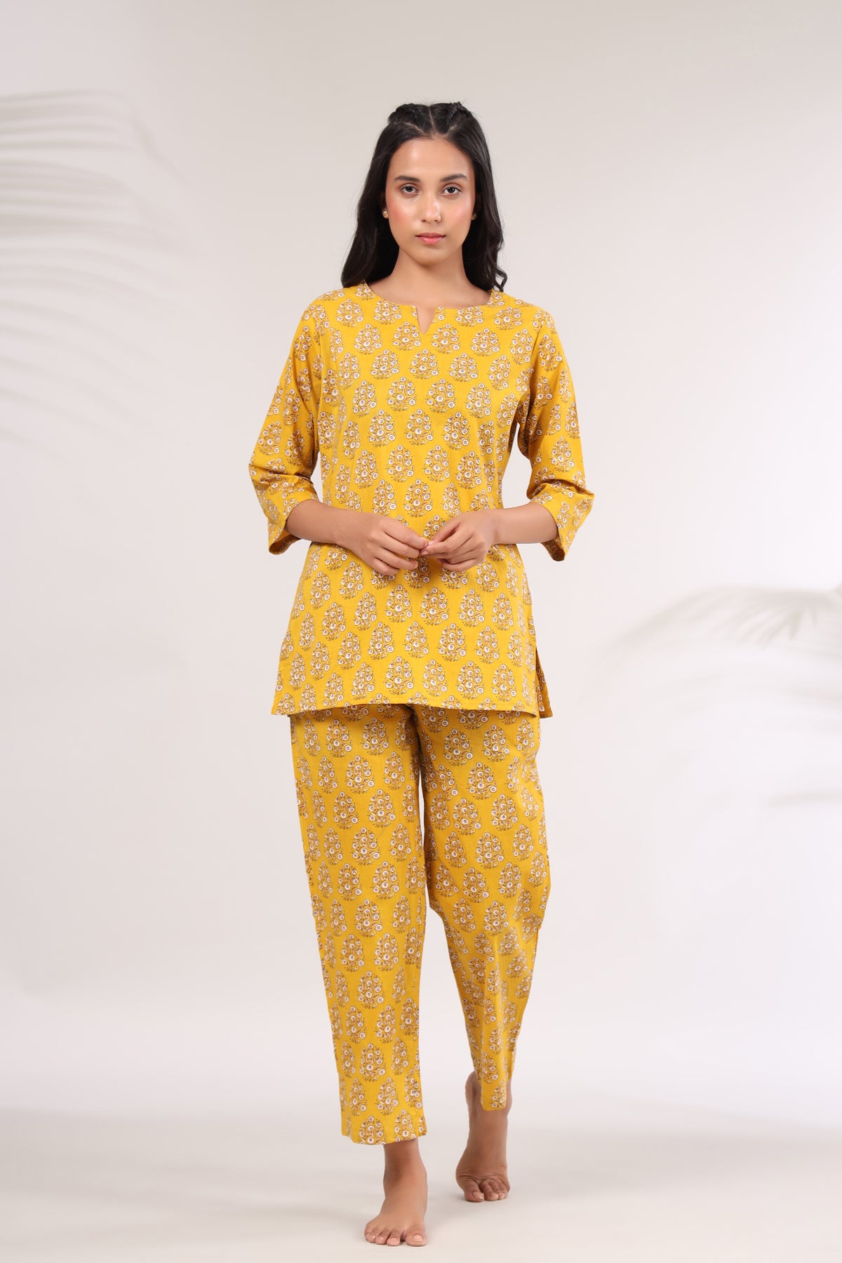 Buti on Mustard Loungewear Top Set