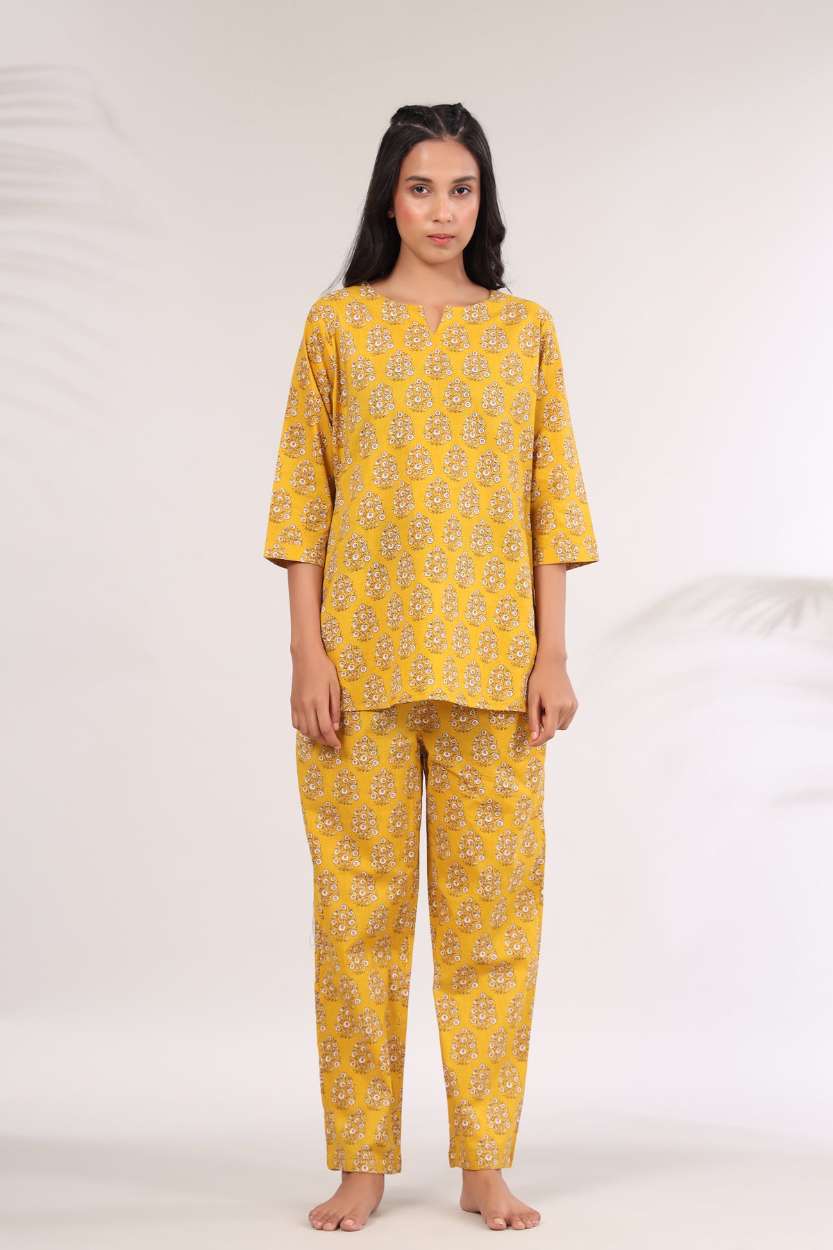 Buti on Mustard Loungewear Top Set