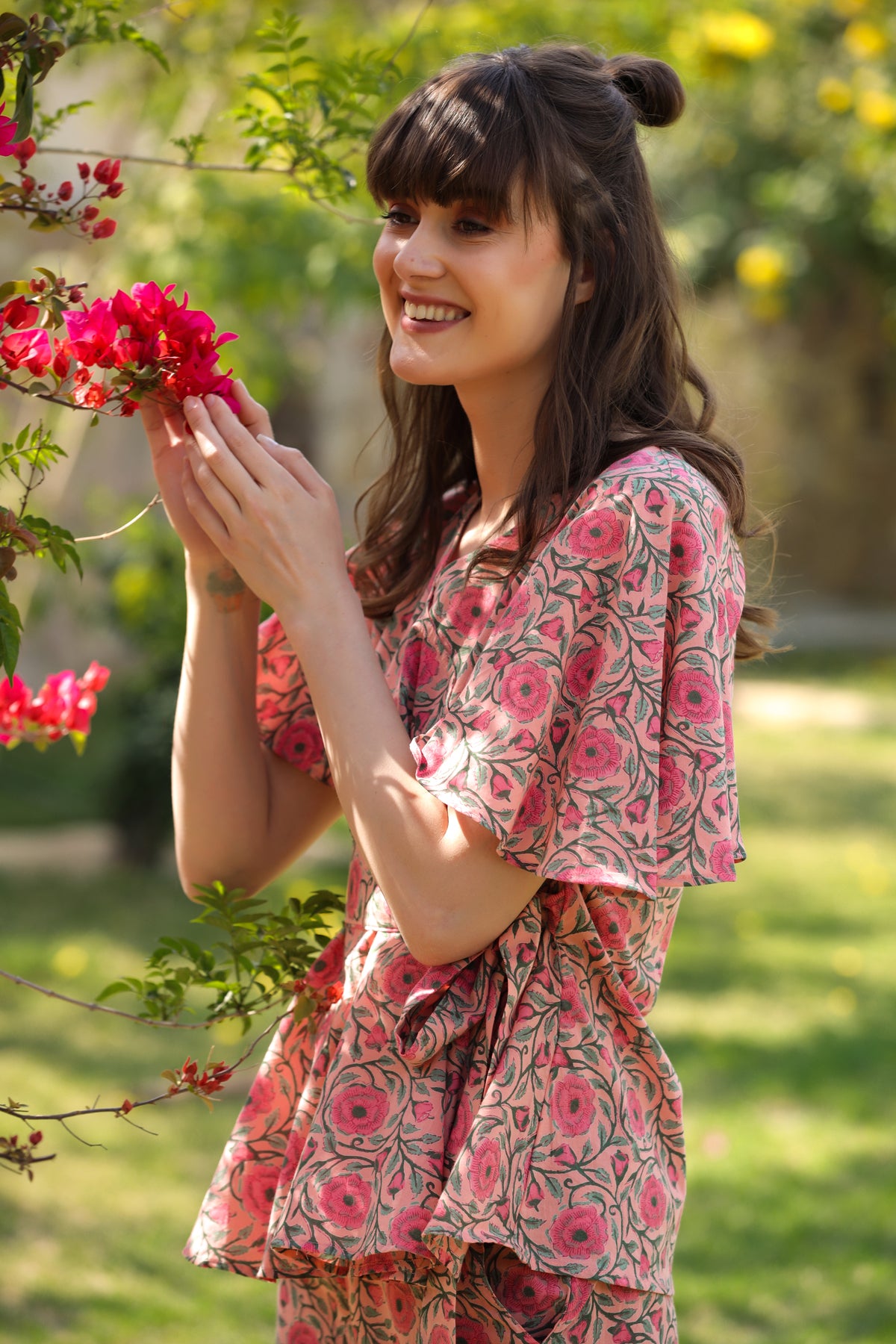 Gulmohar Pink Loungewear JISORA