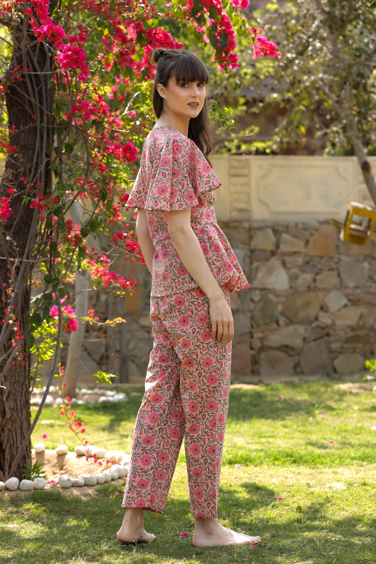 Gulmohar Pink Loungewear JISORA