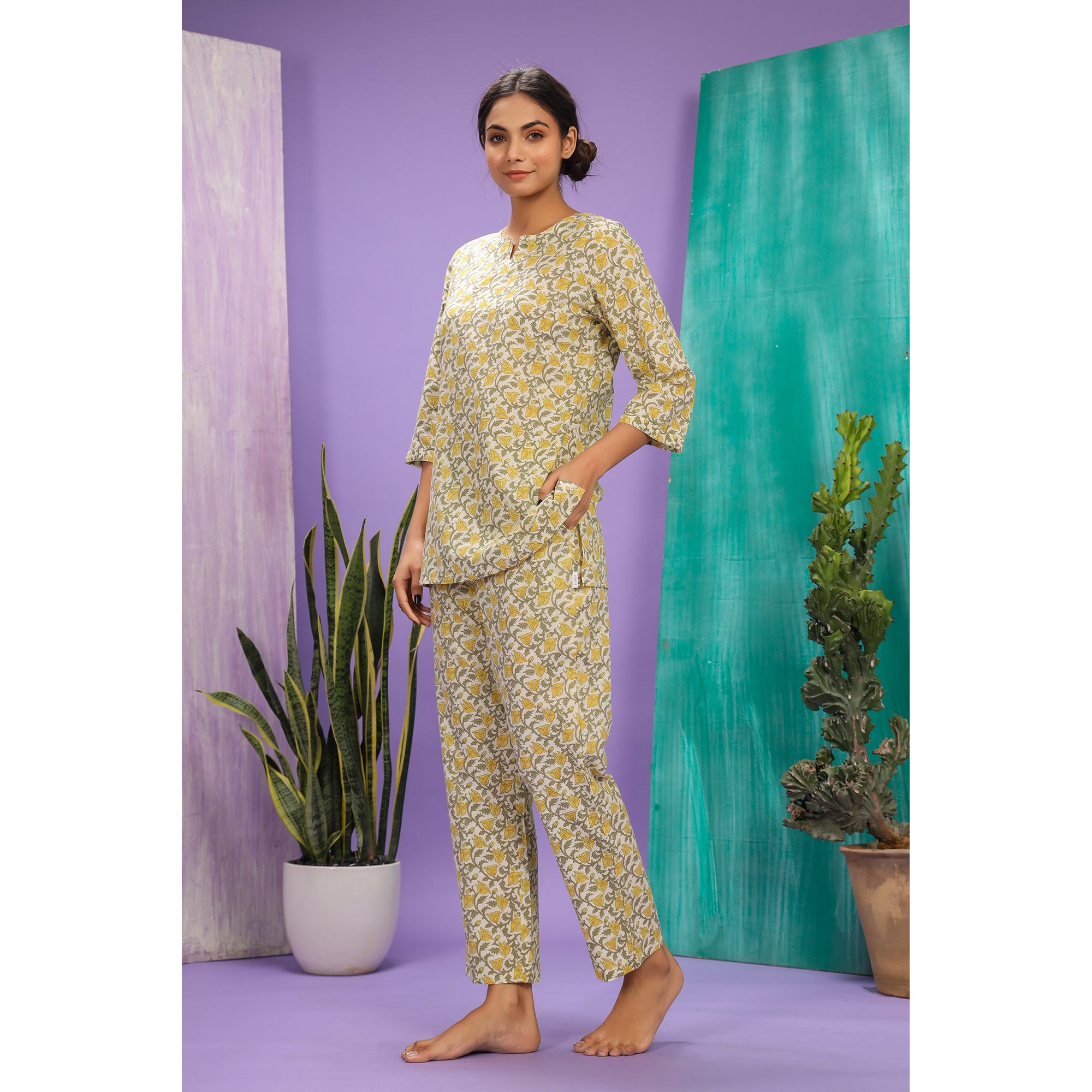 Sunflower on Yellow Loungewear JISORA