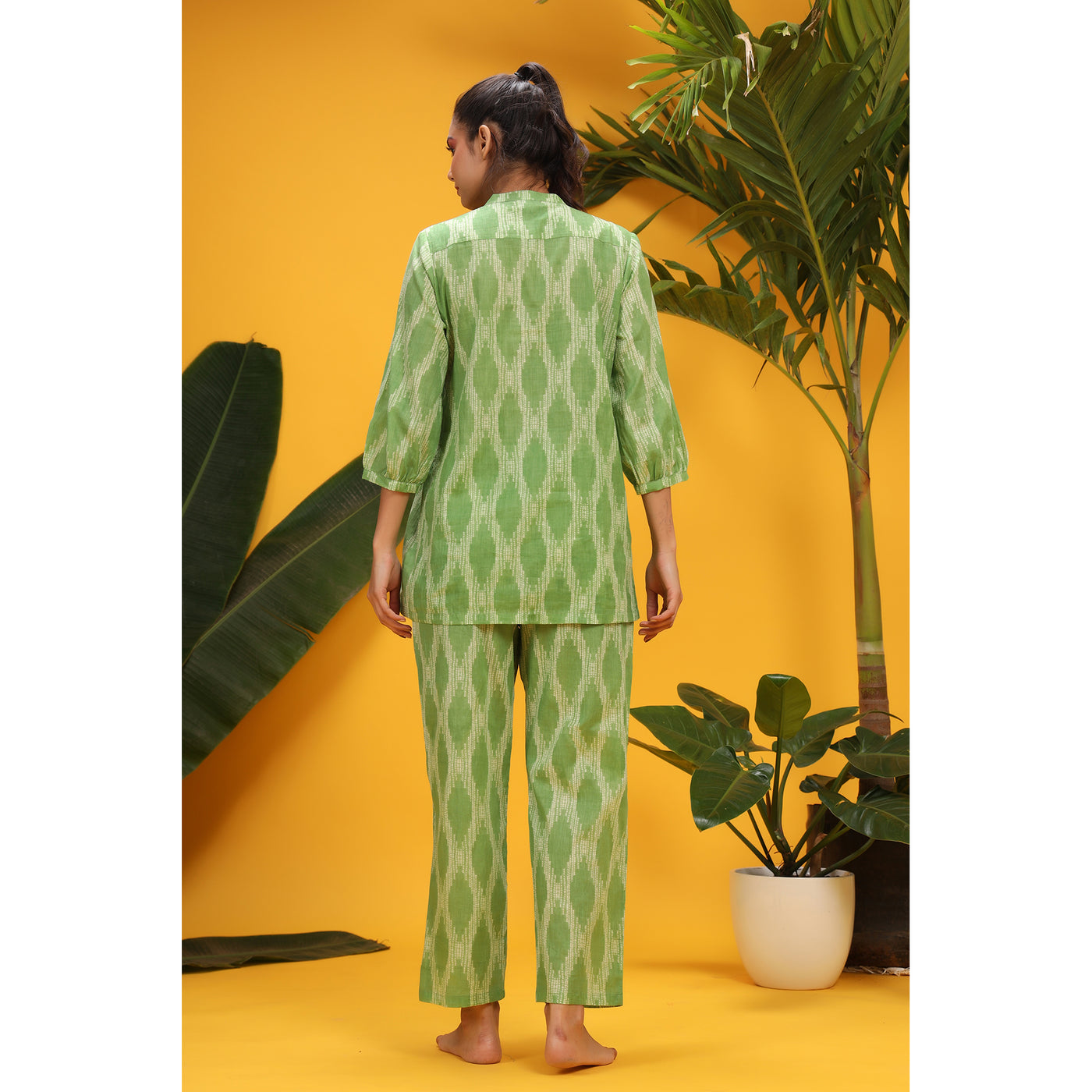 Shibori On Green Loungewear