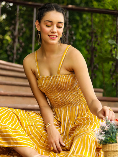 Yellow Hawaiian Silk Dress