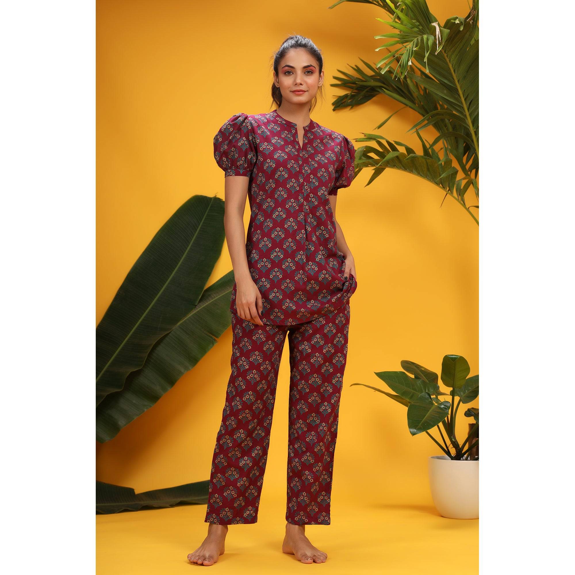 Aloha Mora On Wine Loungewear