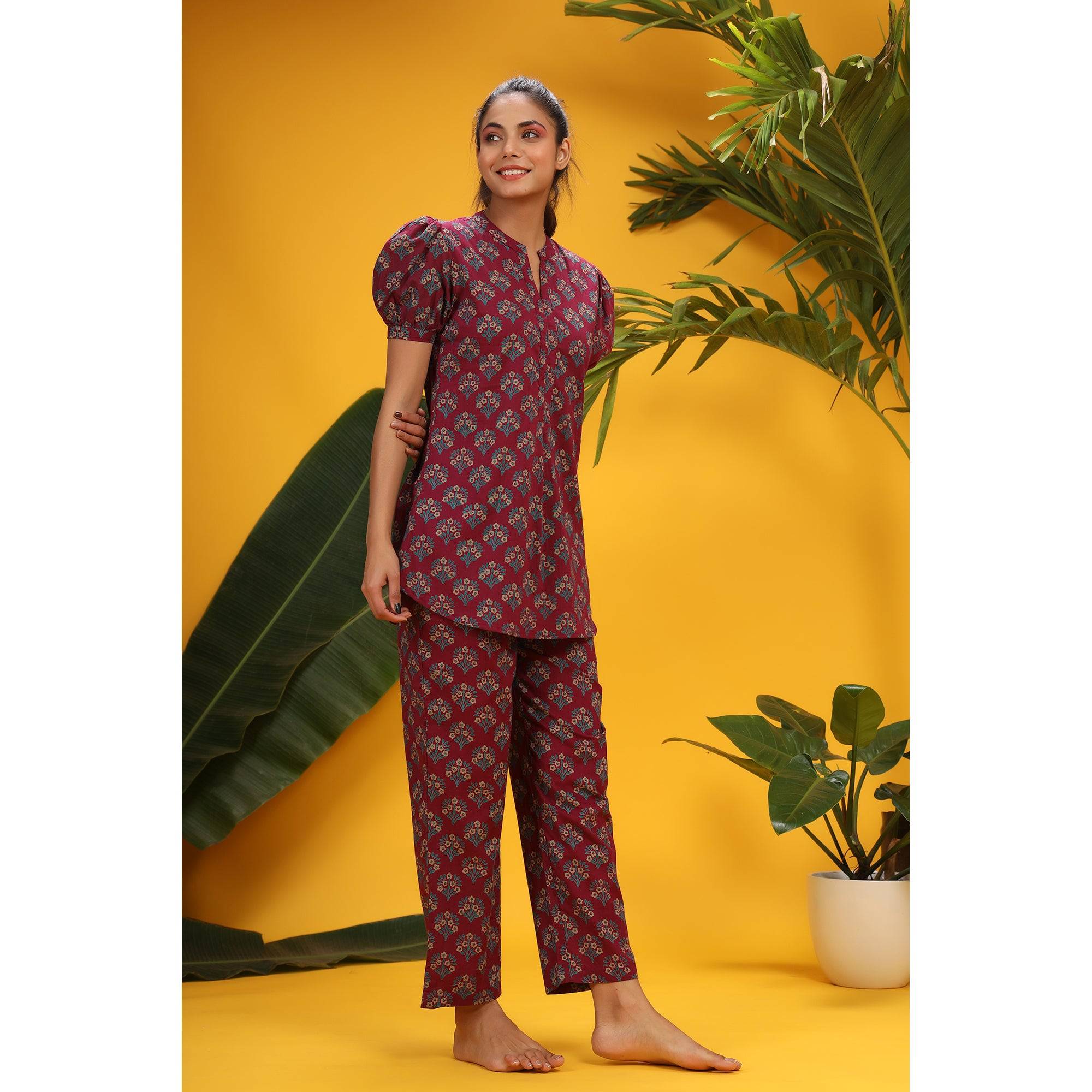 Aloha Mora On Wine Loungewear