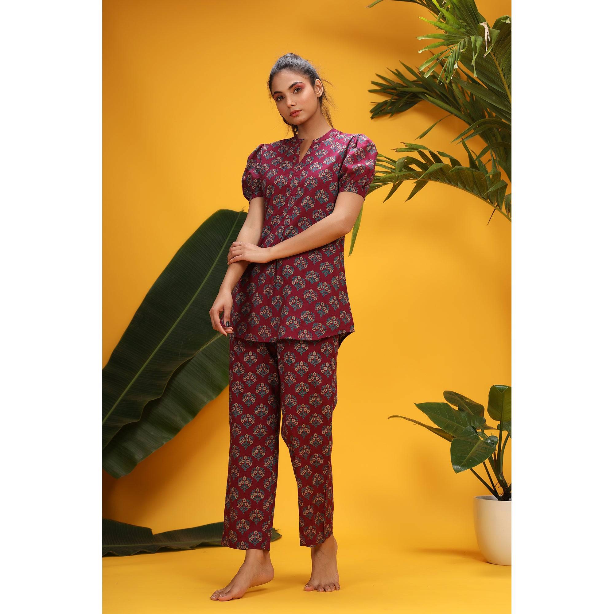 Aloha Mora On Wine Loungewear