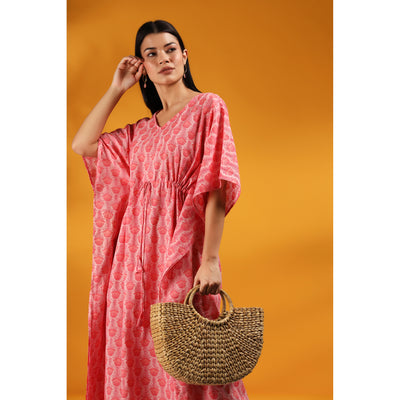 Tulips on Pink Kaftan