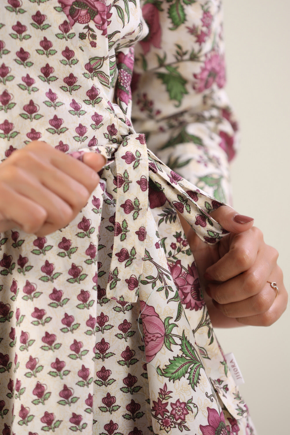 Floral Jaal On Lavendar Knot Cotton Co-ord Set