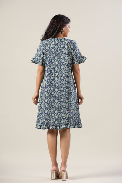 Indigo Jaal on Tshirt Dress