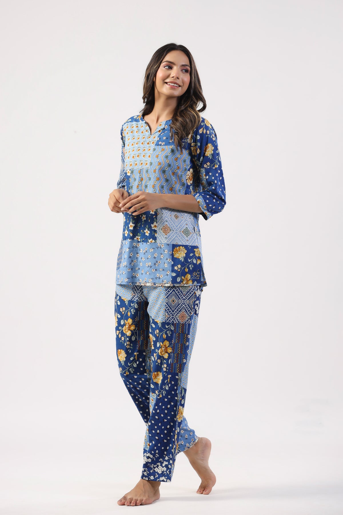 Dreamy Daybreak Cotton Loungewear Top Set