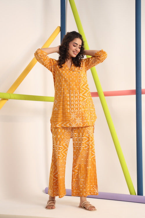 Turmeric Cotton Loungewear Set