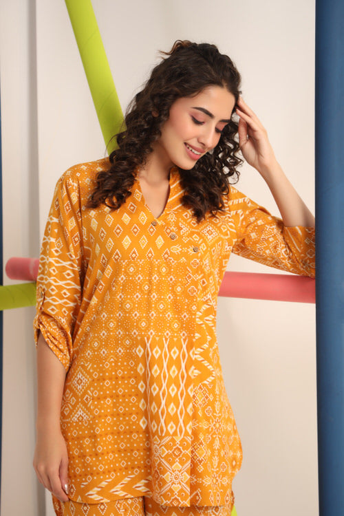 Turmeric Cotton Loungewear Set