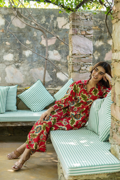 Asian tapestry cotton co-ord set