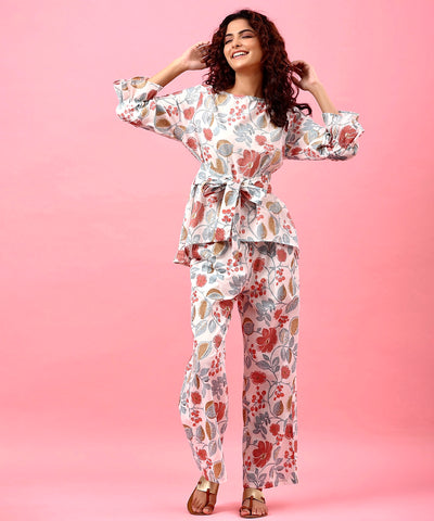 Winsome Cotton Front Tie-up Co-ord Set